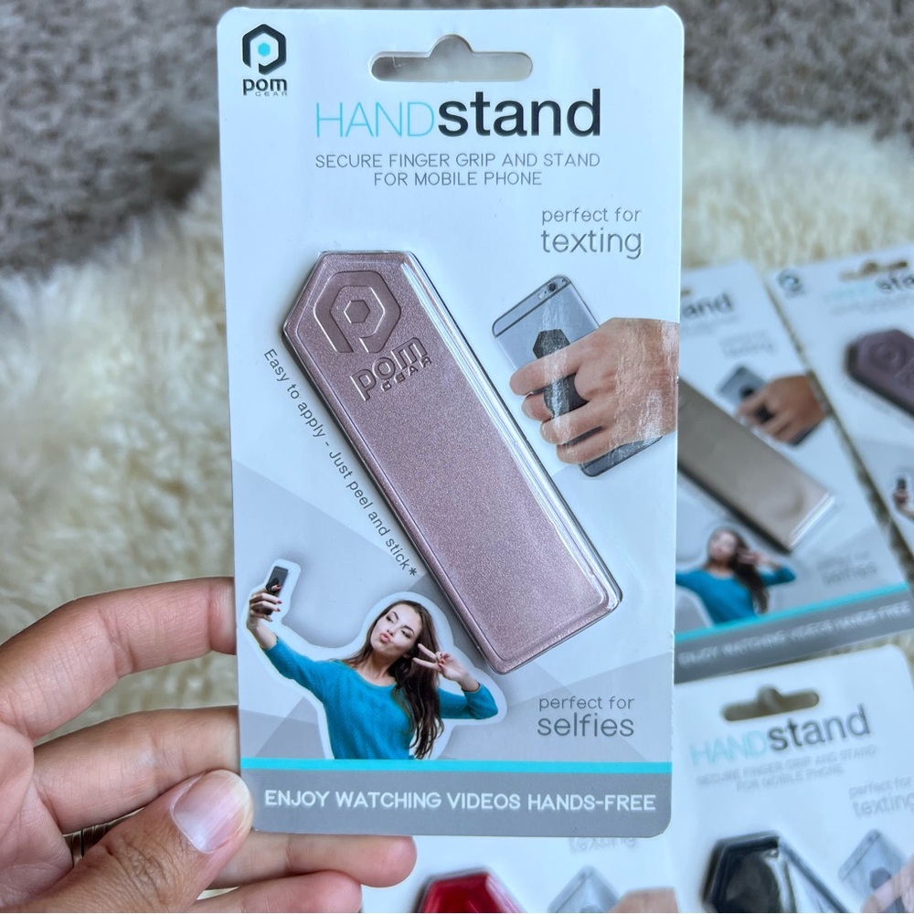 NWT Pom handstand phone grip & stand fits all cell phones - ROSE GOLD